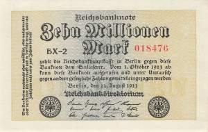 10 Millionen Mark 1923